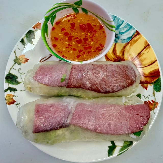 2B. Gỏi Cuốn Nem Nướng (Ground Pork Sausage Spring Rolls).