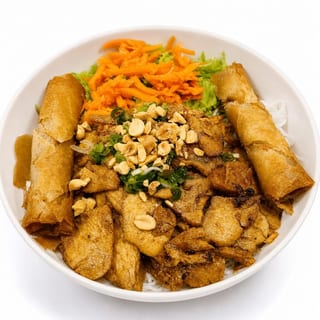 26A. Bún Gà Nướng Với Chả Giò (Grilled Chicken & Egg Rolls)