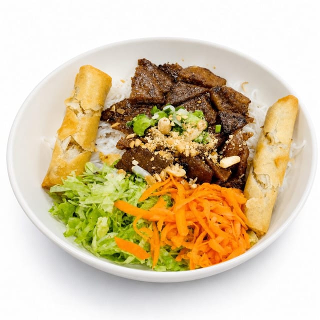 22. Bún Thịt Nướng Chả Giò (Grilled Pork & Egg Rolls).