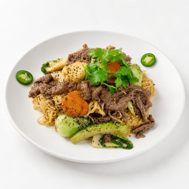 70. Mì Xào Bò (Beef Fried Noodle).