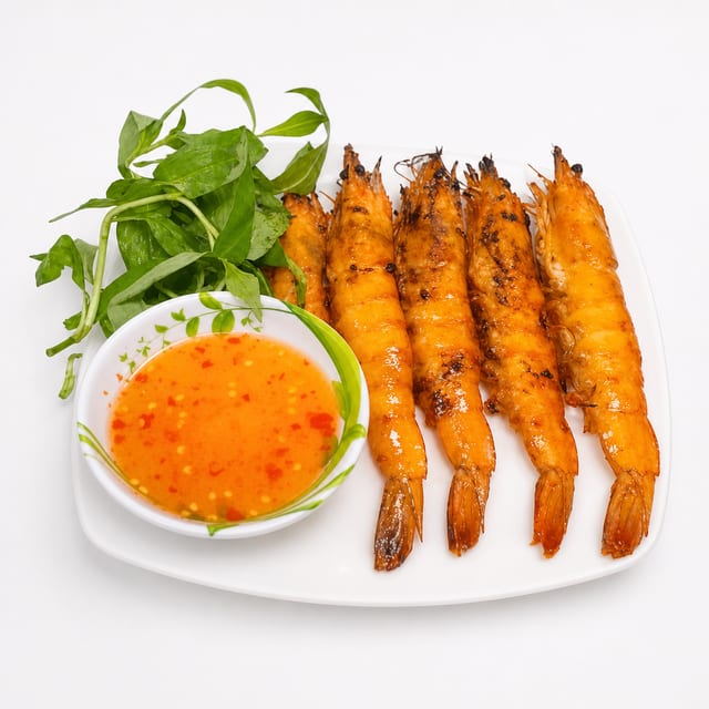 Tôm Nướng Muối Ớt (Spicy Grilled Shrimp).