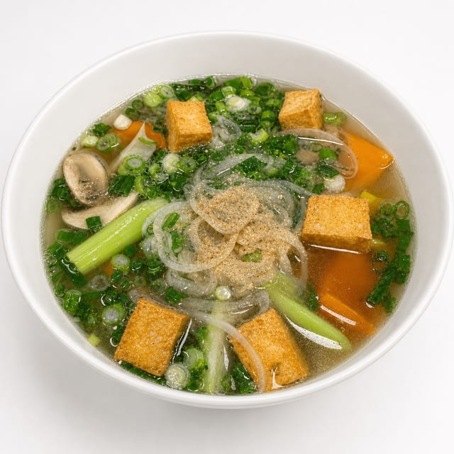 19A. Phở Rau Cải Với Nước Bộ (Vegetarian with Beef Broth).