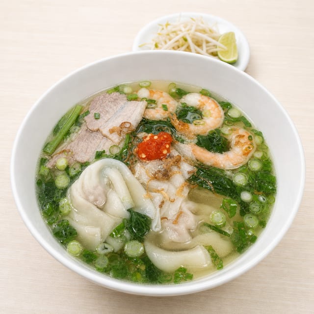 63B. Hoành Thánh (Wonton Soup).