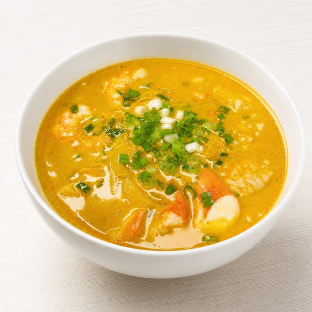 67B. Cà Ri Hải Sản (Curry Seafood Vermicelli Noodle Soup).