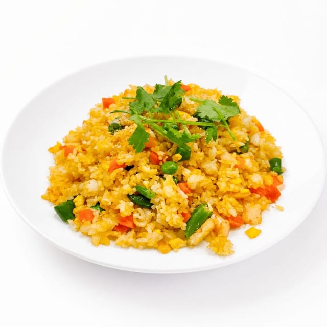 33C. Cơm Chiên Hải Sản (Seafood and Egg Fried Rice).